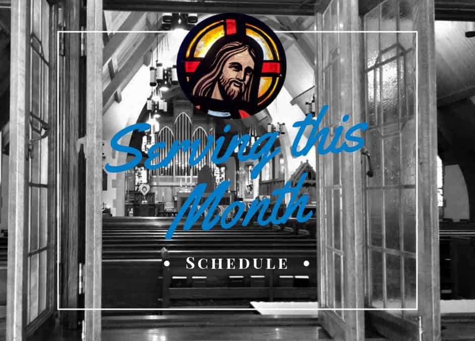 Ministers in Liturgy – 2019 NOVEMBER