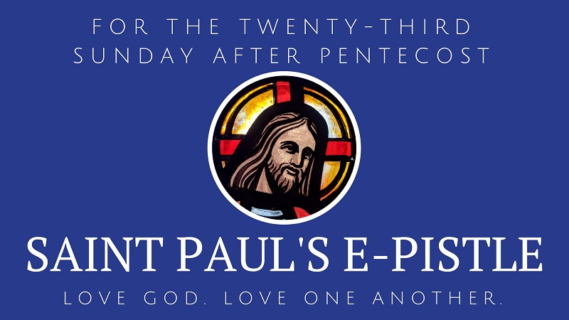 E-pistle for Sunday 31 October 2021