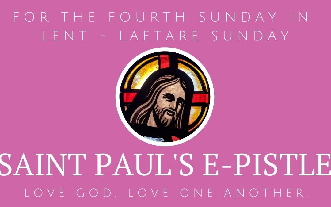 E-pistle for Sunday 27 Mar 2022