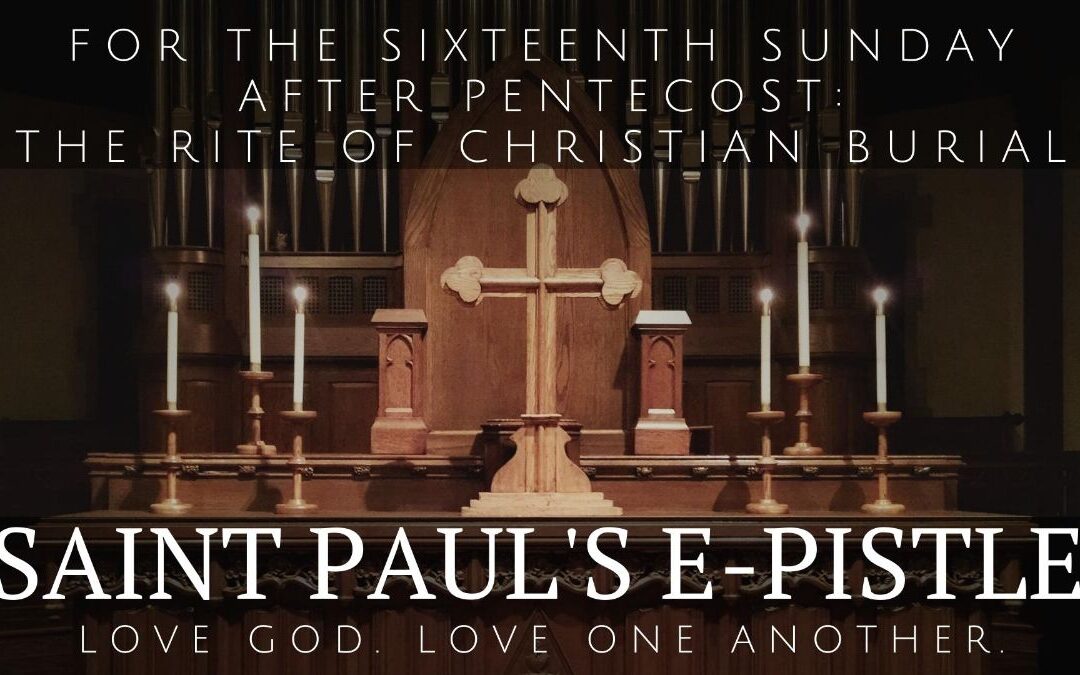 E-pistle for Sunday 25 Sept 2022