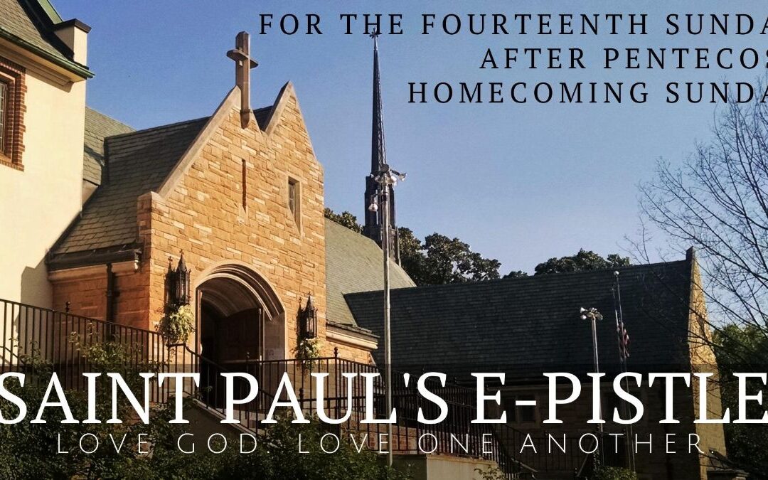 E-pistle for Sunday 11 Sept 2022