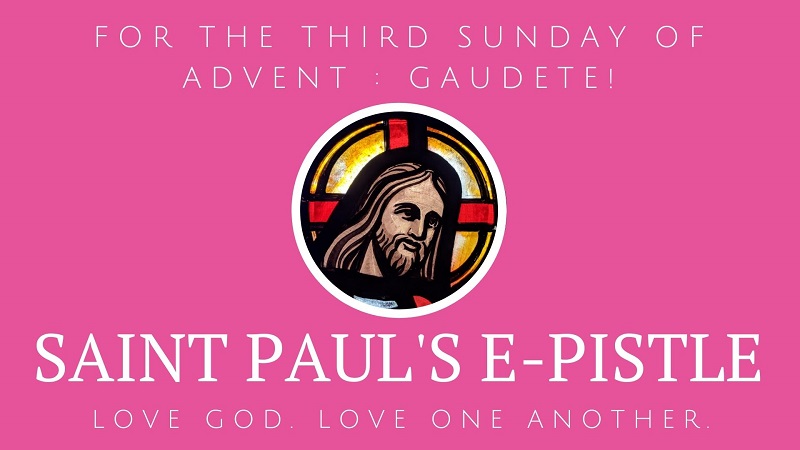 E-pistle for Sunday 11 Dec 2022