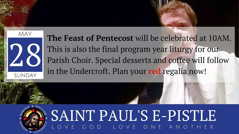 E-pistle for Sunday 21 May 2023