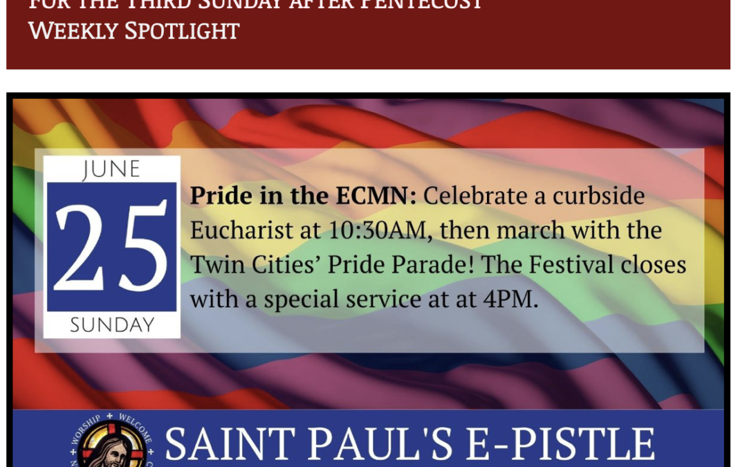 E-pistle for Sunday 25 June 2023