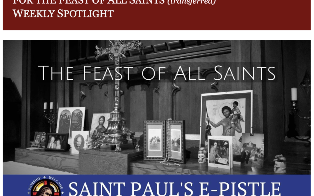 E-pistle for Sunday 05 November 2023