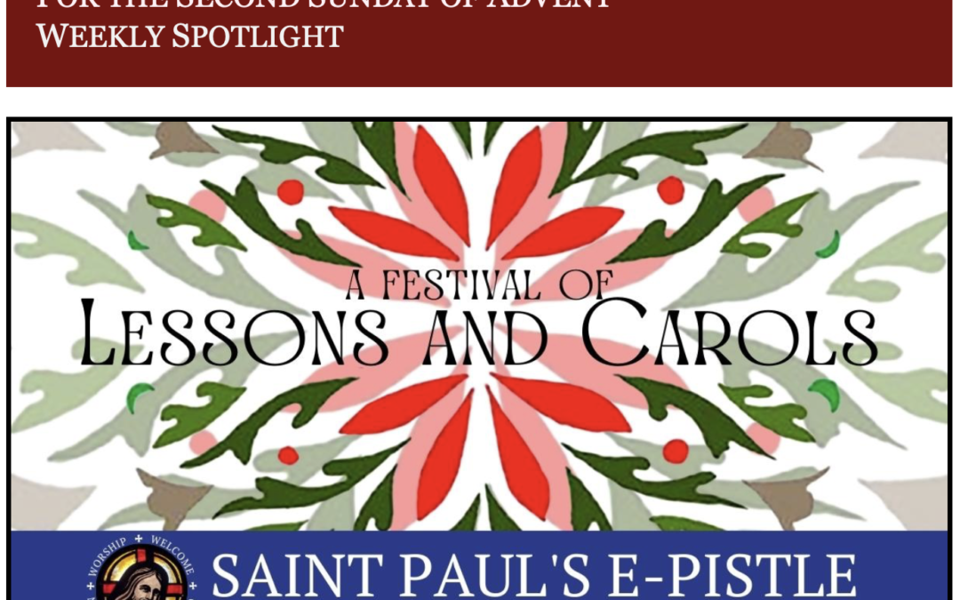 E-pistle for Sunday 10 December 2023