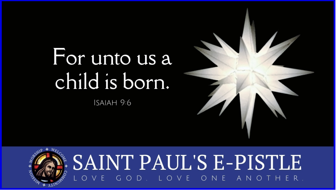 Advent, Christmas, and New Year’s blessings!