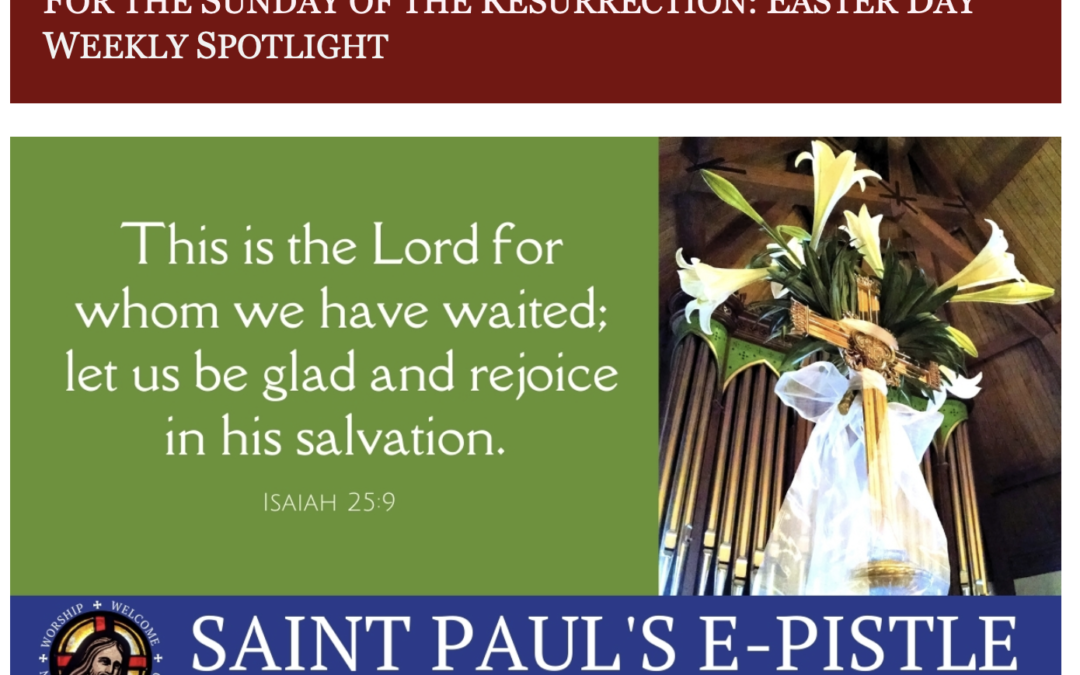 E-pistle for Easter Sunday 2024