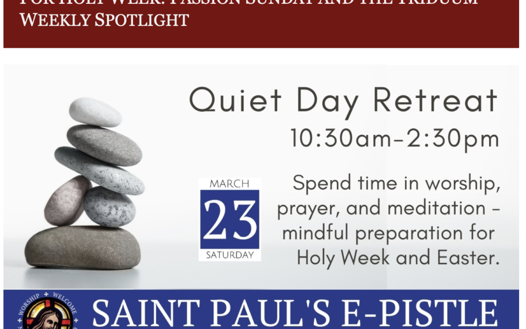 E-pistle for Sunday 31 March 2024