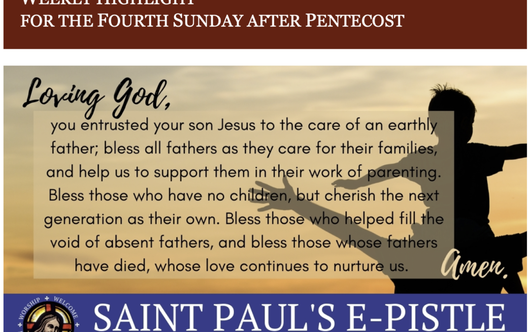 E-pistle for Sunday 16 June 2024