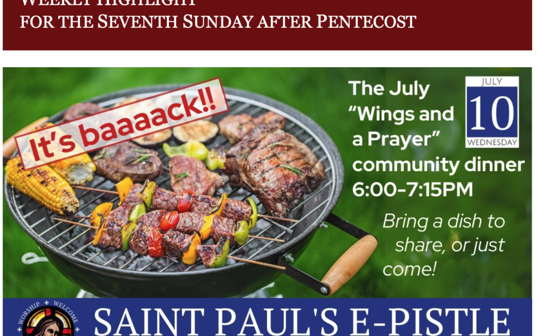 E-pistle for Sunday 07 July 2024