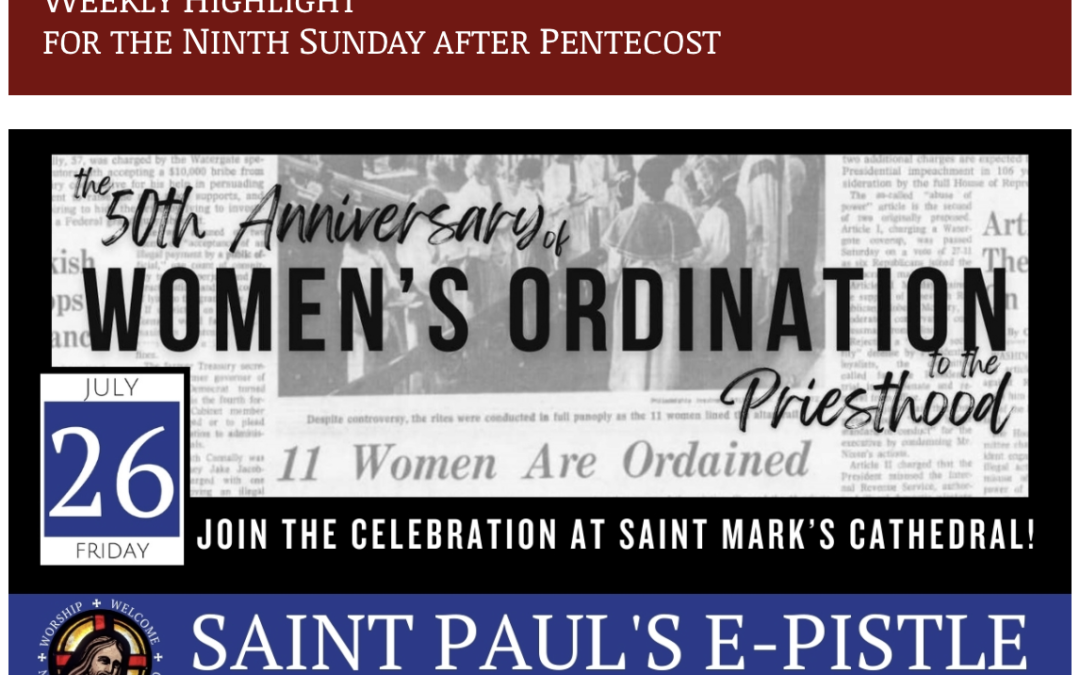 E-pistle for Sunday 21 July 2024