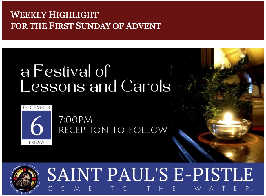 E-pistle for Sunday 08 Dec 2024