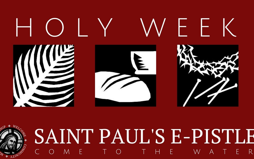 E-pistle for Palm Sunday 13 April 2025