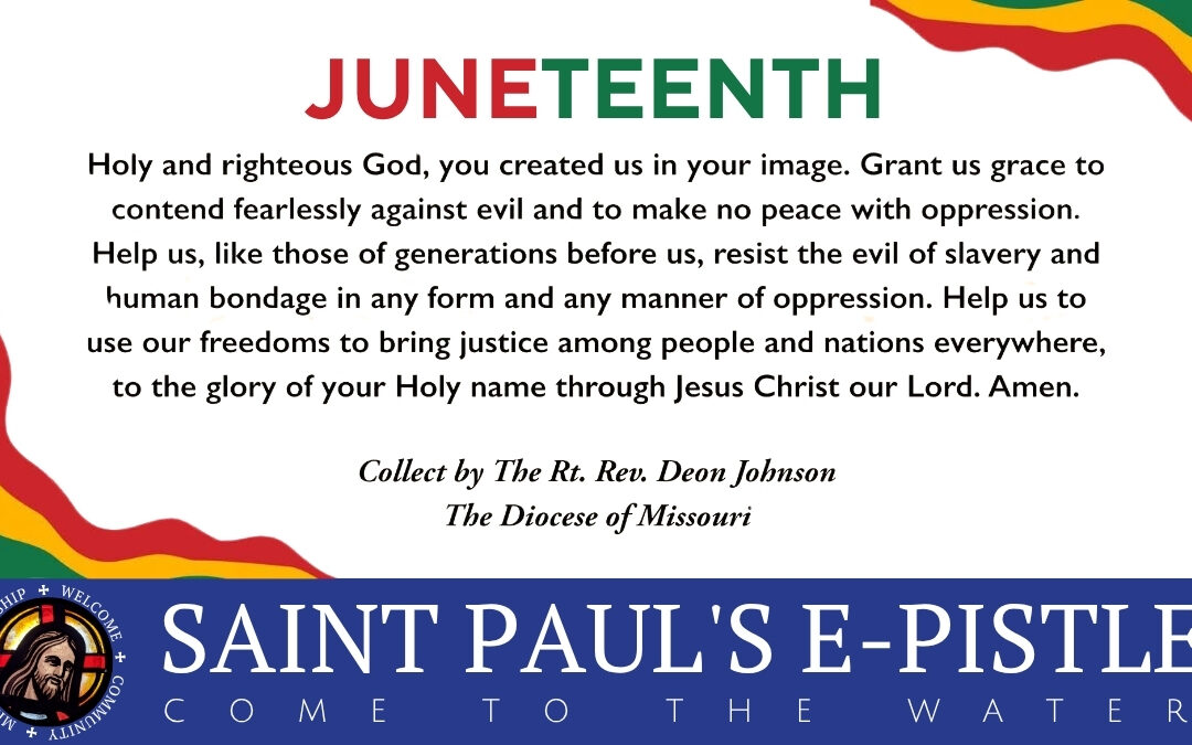 E-pistle for Sunday 22 June 2025