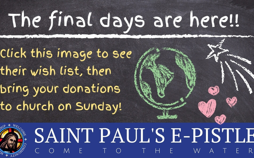 E-pistle for Sunday 24 August 2025