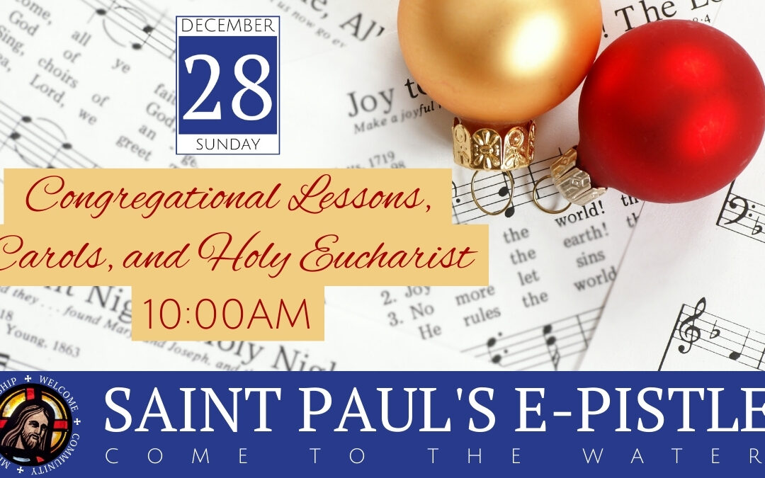 E-pistle for Sunday 28 December 2025