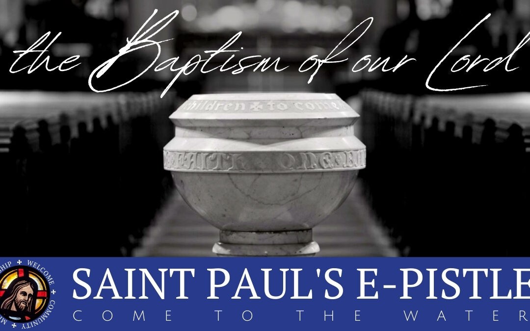 E-pistle for Sunday 11 January 2026